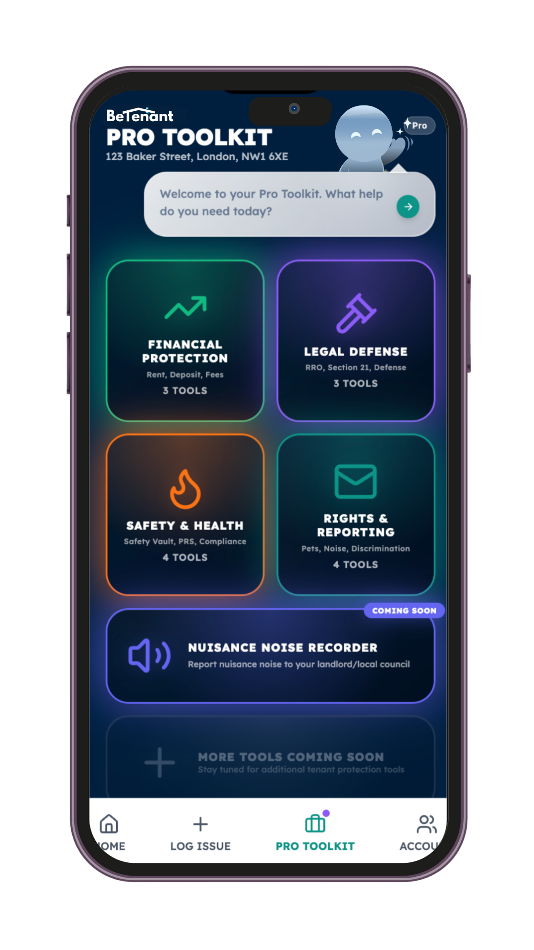 BeTenant app — Pro Toolkit